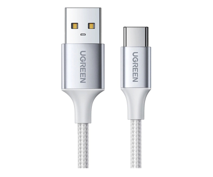 Kabel UGREEN Kabel USB do USB-C QC3.0 05m z aluminiową wtyczką biały